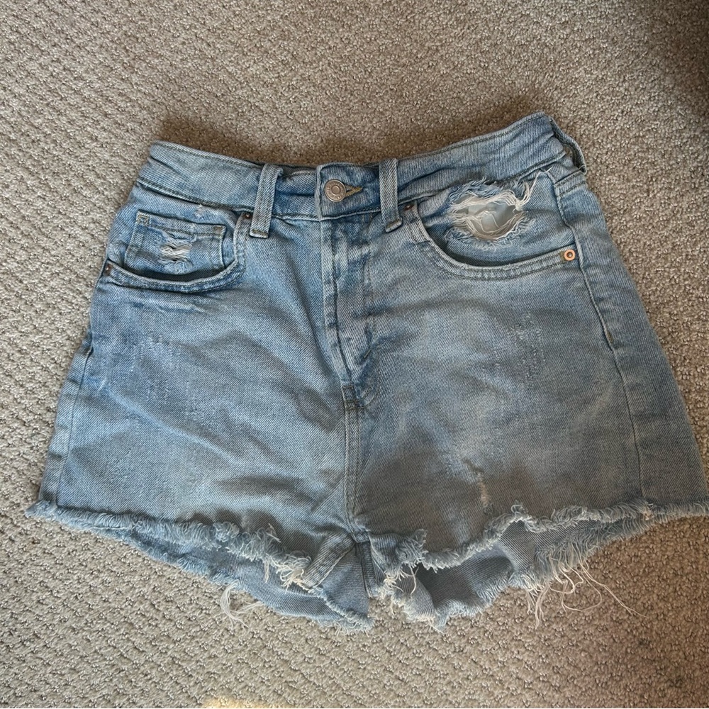 Wild Fable Light Blue Mom Shorts